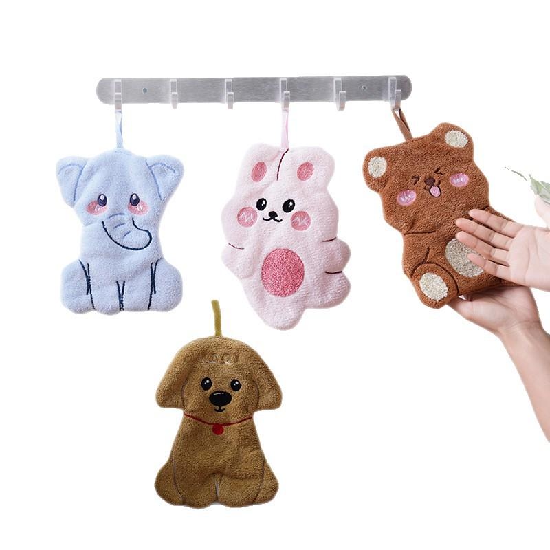 New Arrival: Hanging Cartoon Creative Children's Kitchen and Bathroom Absorbent Towel, Coral Fleece, Odorless