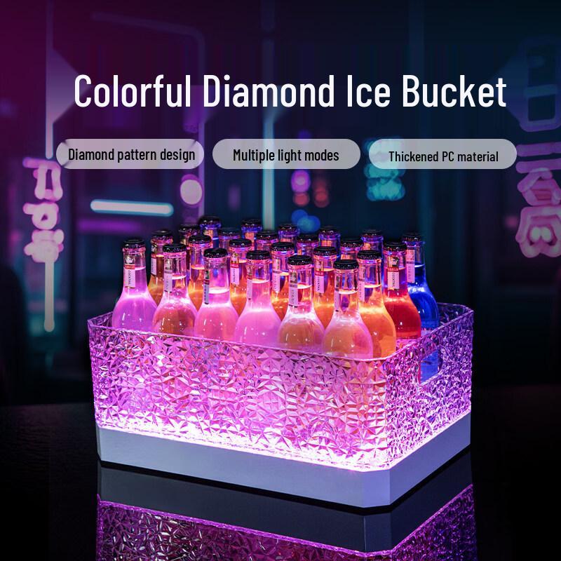 ZISIZ Luminous Glass Ice Bucket
