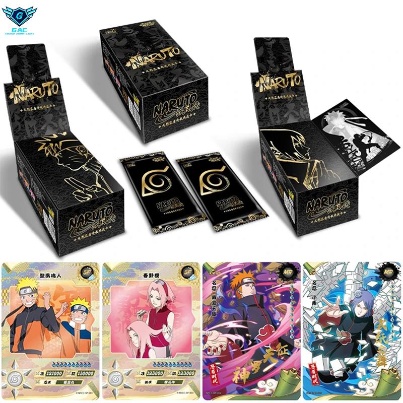 Genuine Naruto Cards T2W9 T4W8 Booster Box Anime TCG Rare SE BP CR MR Ninja World Fight Chapter Collection Kids Toy Gift