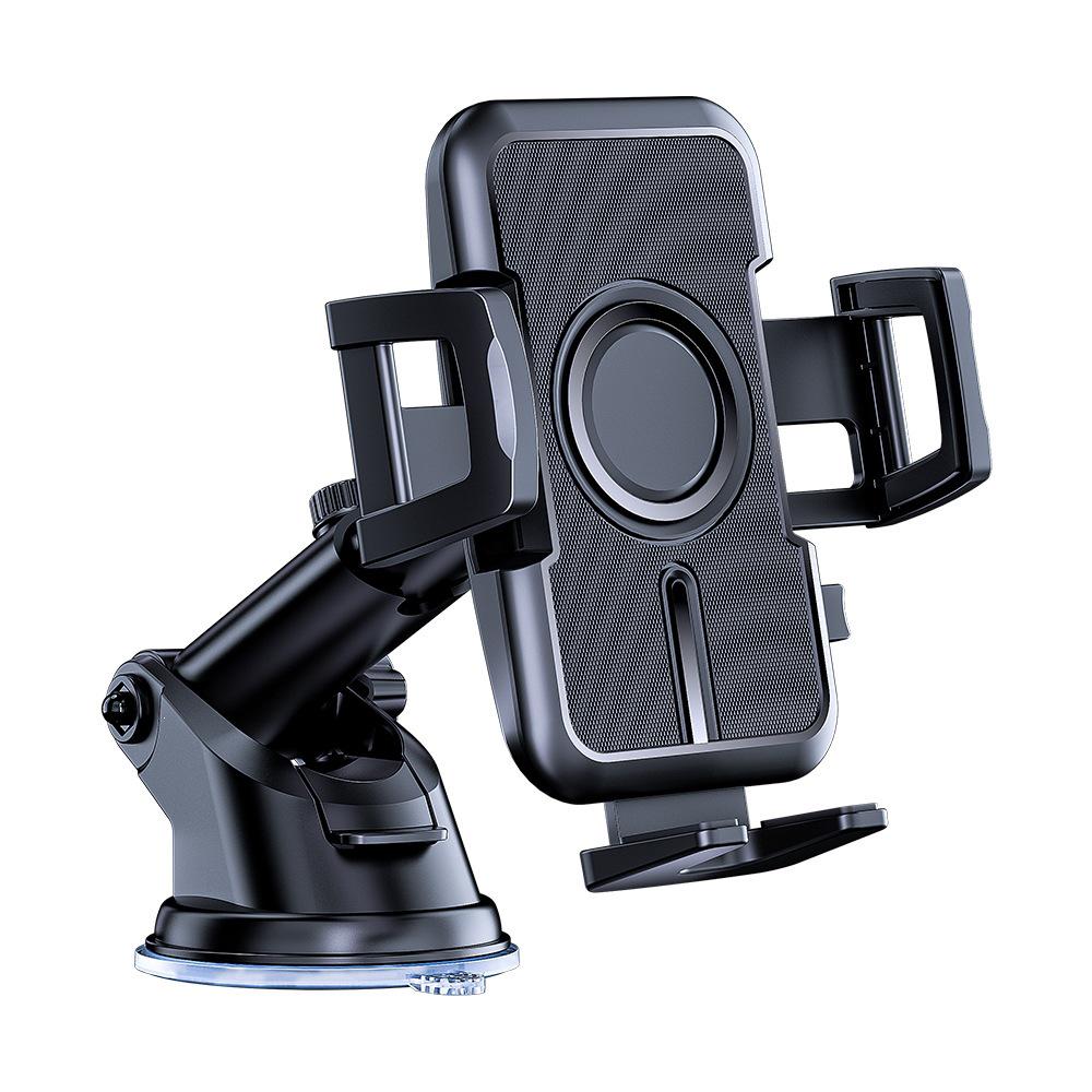 Telescopic Car Phone Holder with Suction Cup & Air Vent Mount