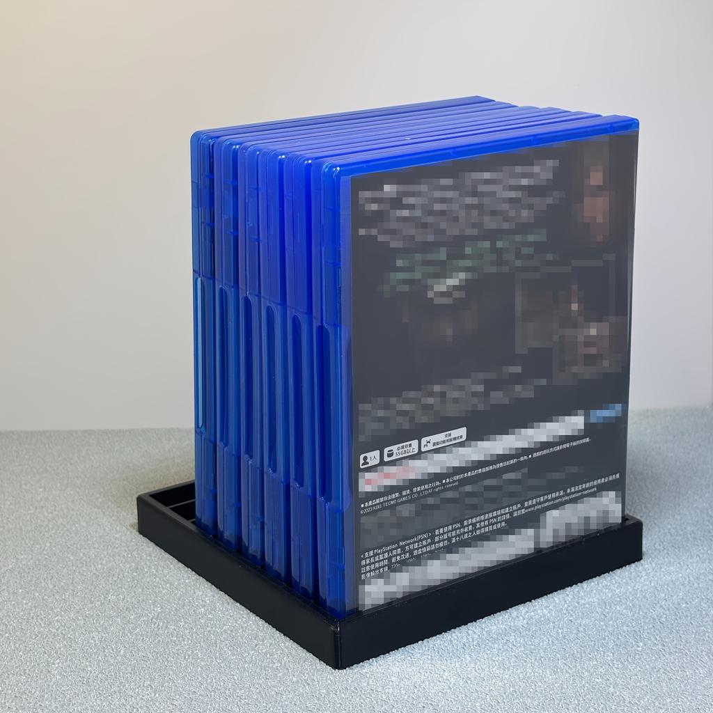 Game Cartridge Storage Rack Black 8 Slot Game CD Memory Card Display Stand Plastic Game Disc Storage Rack Home Accessories