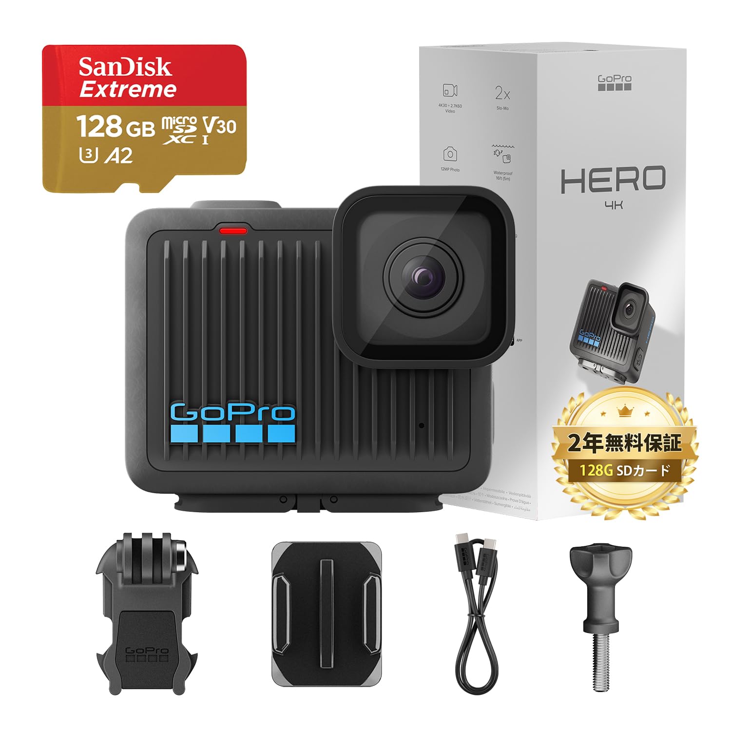 

версія екшн-камери GoPro HERO з 4k SD-картою [FW Japan] (стартовий набір)