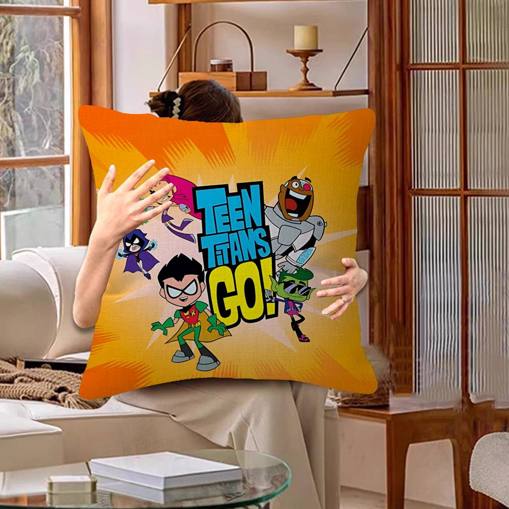 T-Teen T-Titans Go Pillowcase toon Gift Cushion Cover Bedroom Home Sofa Chair Seat Decor pillow case