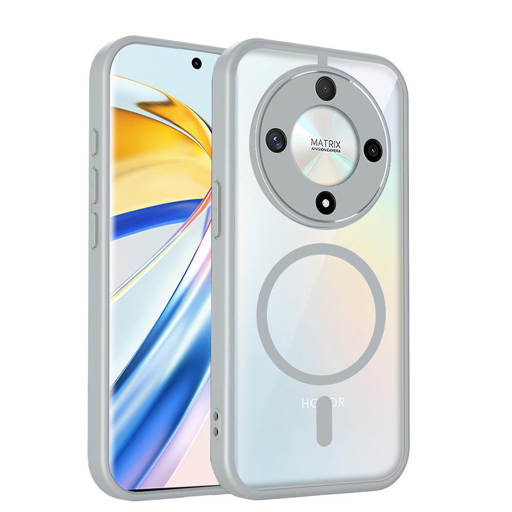 KEYSION Przezroczyste magnetyczne etui na telefon do HONOR X9d 5G Silikon+PC HD Przezroczysty odporny na wstrząsy tylny pokrowiec do Huawei Magic 8 Lite 5G