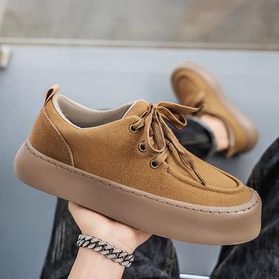 2025 New Fashion Comfortable Loafers Men Casual Sneakers Summer Breathable Suede Loafers Classic Handmade Retro Shoe for Men