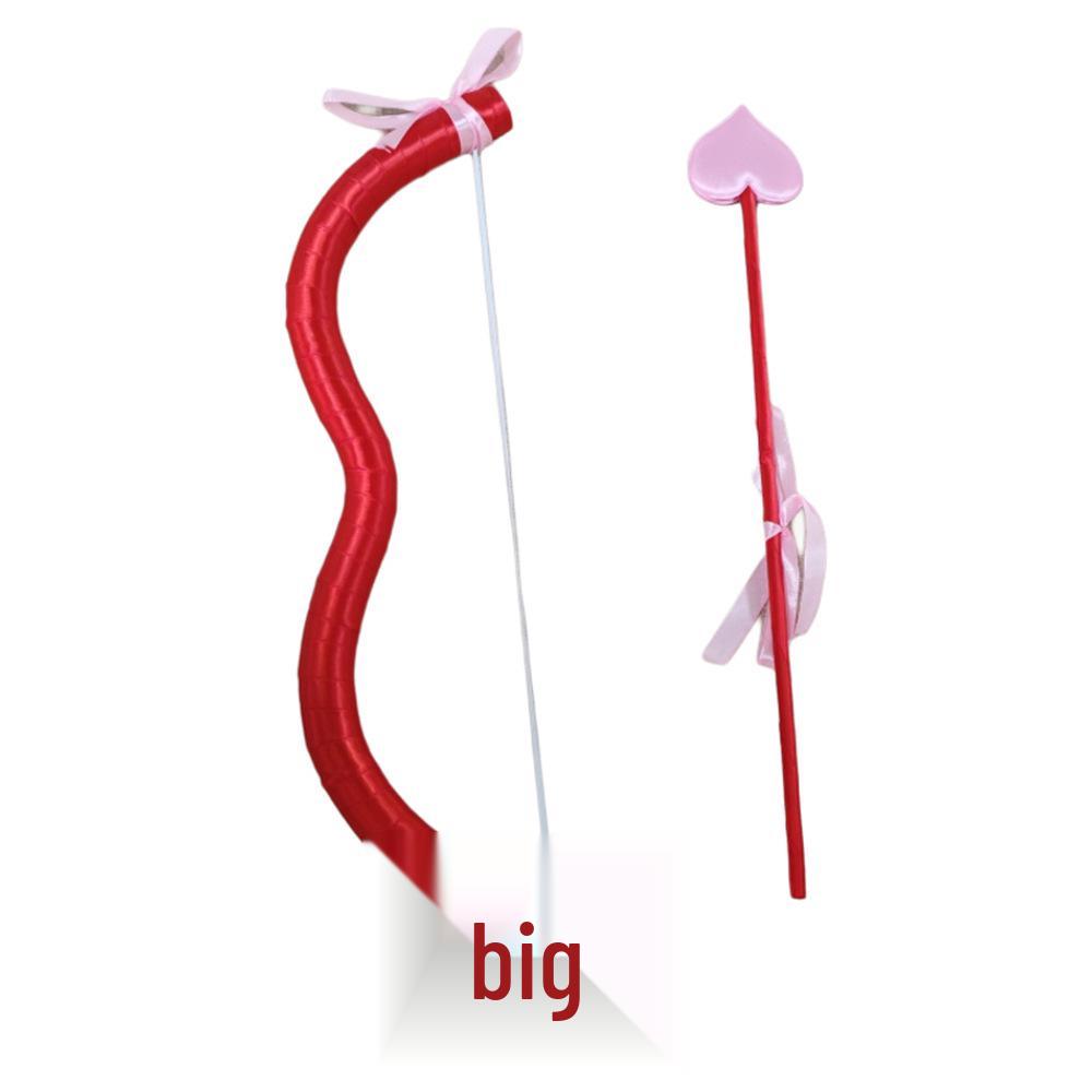 Cupid Heart Bow & Arrow Set for Valentine's Day and Qixi Festival Party Decor & Photo Props