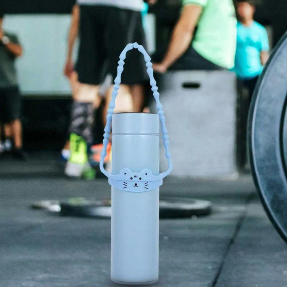 2pcs Cartoon Water Bottle Carrying Strap Silicone Water Bottle Carrier Water Bottle Sling  Sport