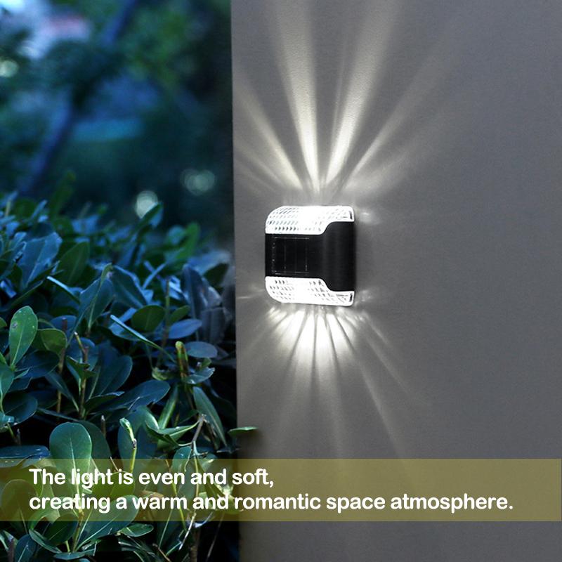 LED-Solar-Wandleuchte, Sonnenlicht im Freien, nach oben und unten leuchtende Beleuchtung, wasserdicht, energiesparend, Straßenlaterne, Hof, Balkon, Dekoration