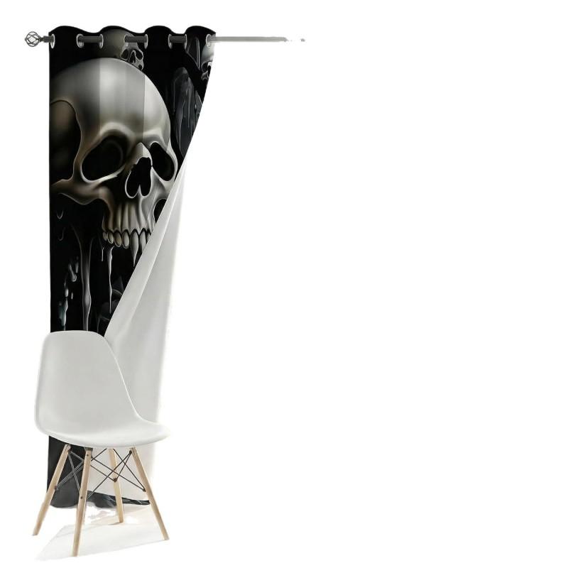 Halloween Decorative Blackout Curtains Living Room Bedroom Gothic Skull Ghost Theme Window Drapes