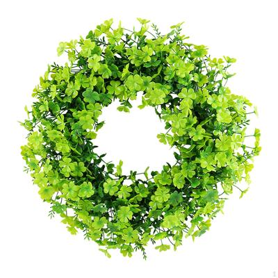 ST Patricks Day Wreath Front Door Four Leaf ST.patrick's Decoration for Wedding