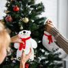 Christmas Polar Bear Plush Ornament White Fluffy Stuffed Animal Cute Winter Tree Decor for Holiday Xmas Party