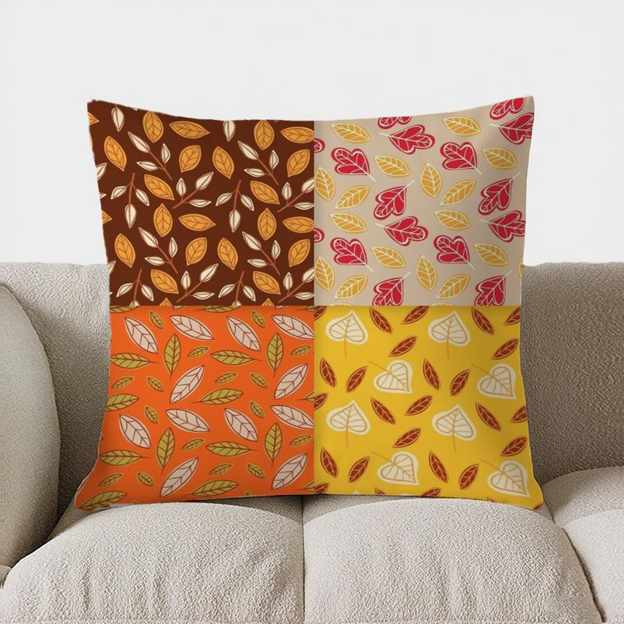 Home Decor Autumn Leaves Pattern Pillow For Home Decor Pattern Cushion Cover Suitable For Sofa Bedroom Car Pillow Cover