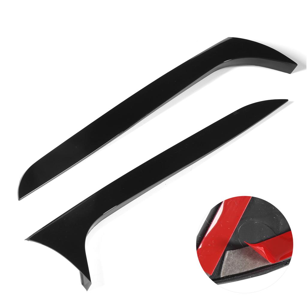 2pcs Rear Back Window Side Spoiler Glossy Black Maintenance Replacement for A4 B8 Allroad Avant 2009 2016