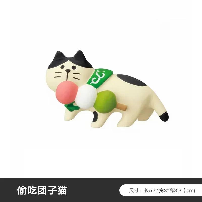 Zakka Japan Teehaus Katze Japan Dekoration Figuren Harz Handwerk Sammlerstück Heimdekoration Schreibtischzubehör Szenendekoration Geschenke