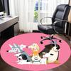 1PC Puppies Pets Office Round Area Rug, Indoor Mat Suitable For Office, Under Office Chairs Bedroom Living Room Home Decor, Room Decos055