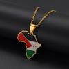 Anniyo 3CM Western Sahara Pendant Necklaces for Women Girls Jewelry charms Map @350121