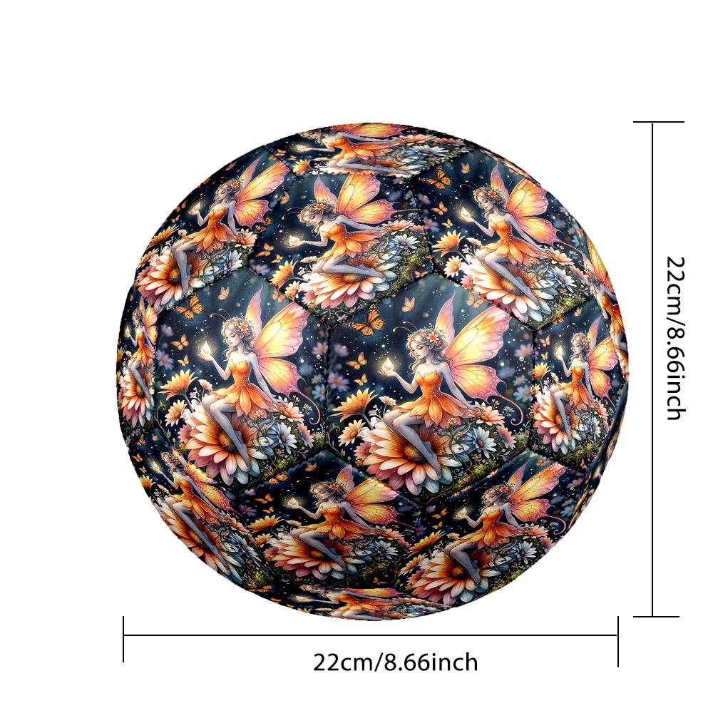 1pc Butterfly Fairy Garden Size 5 Soccer Ball Professional Match Training Football Indoor &Outdoor Sports Ball Training Ball Lightweight Durable y69