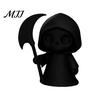 Gift For Home Office 3D Printed Ghost Figurine, Cute Desktop Ornament, Mini Storage Organizer Halloween Reaper Statue for Study Room Decoration