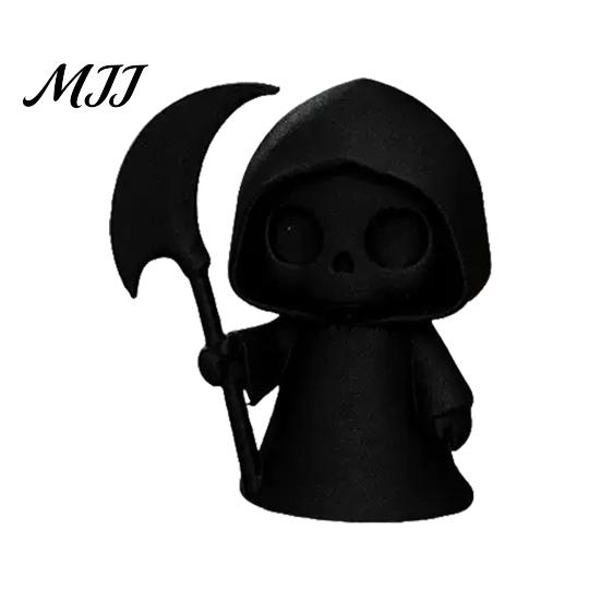 Gift For Home Office 3D Printed Ghost Figurine, Cute Desktop Ornament, Mini Storage Organizer Halloween Reaper Statue for Study Room Decoration