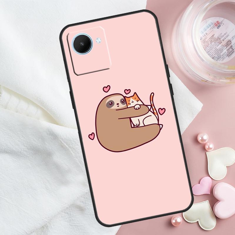 Cute Sloth Animal For Realme 14 10 11 12 13 Pro Plus GT 6 5 6T GT7 Pro C61 C55 C53 C51 C21Y C25S C75 C67 Case