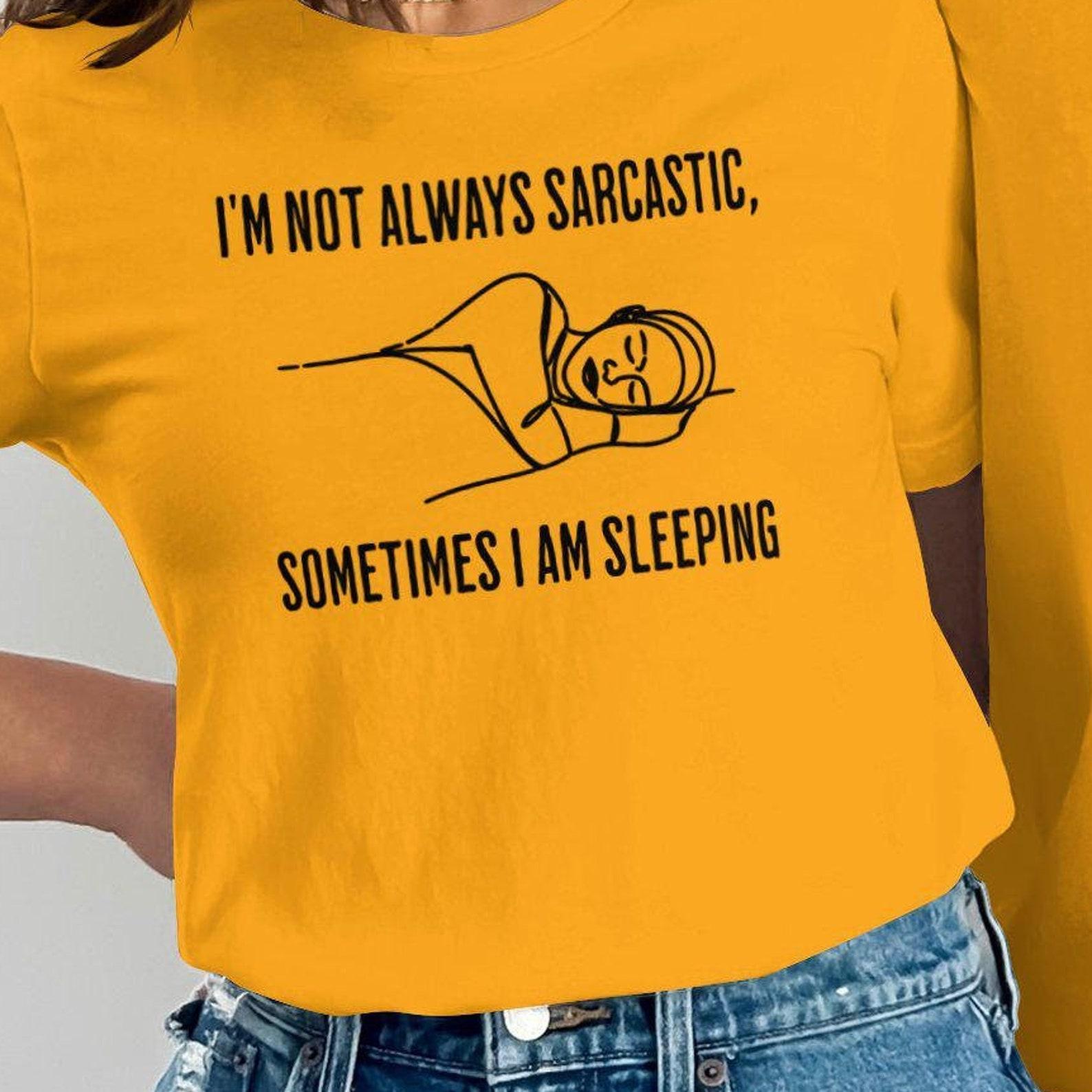 Funny Sarcastic Sleeping Graphic Tee: Humorous Statement Shirt 2XL
