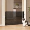 Retractable Pet Gate for Cats, Expandable Door Barrier with Room Divider To Keep Indoors
