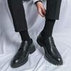 Summer business dress leather shoes breathable hollow leather sandals wedding suit banquet