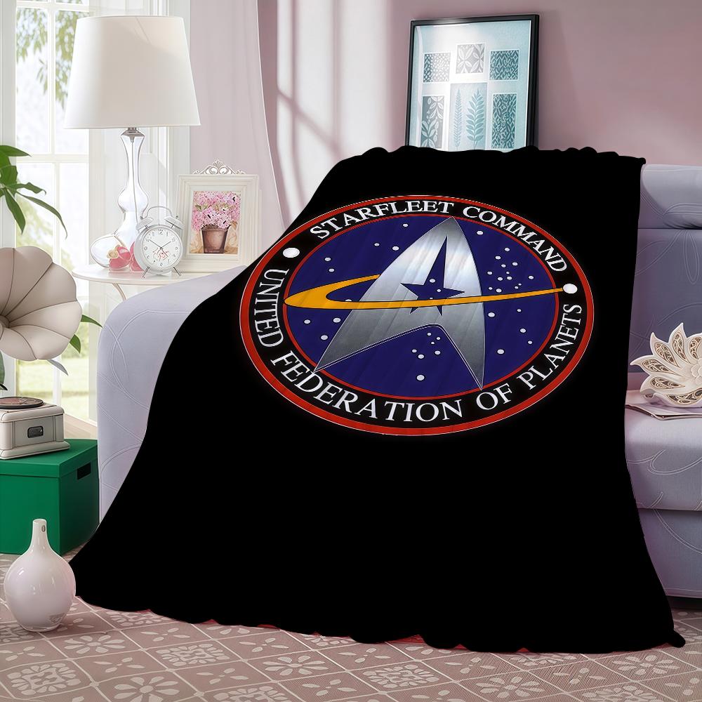 Movie S-Star T-Trek Logo Blanket Warm And Soft Suitable For Bedroom Living Room Sofa Bed Office Travel Camping