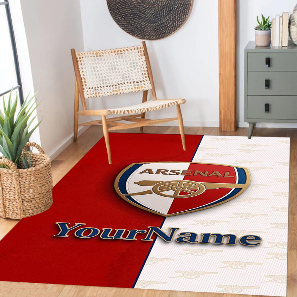 Arsenal Personalized Name Floor Mat Perfect for Hallway Kitchen Outdoor Foyer Antislip Carpet Decorate Offices Perfect Gift for Women/Men