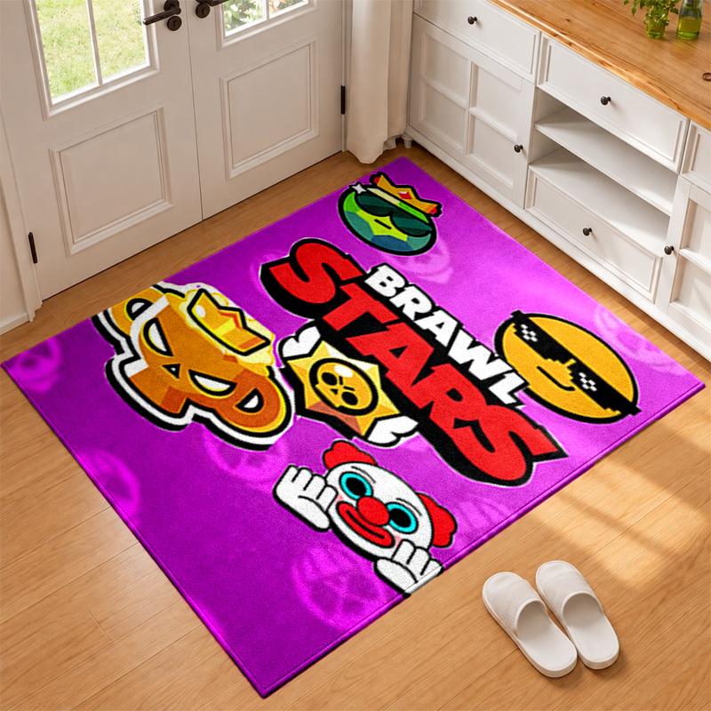 Brawl Stars Carpet Door Mat for Living Room or Bedroom Protective Mat Under Chair Office Decoration Christmas Gift Birthday Present