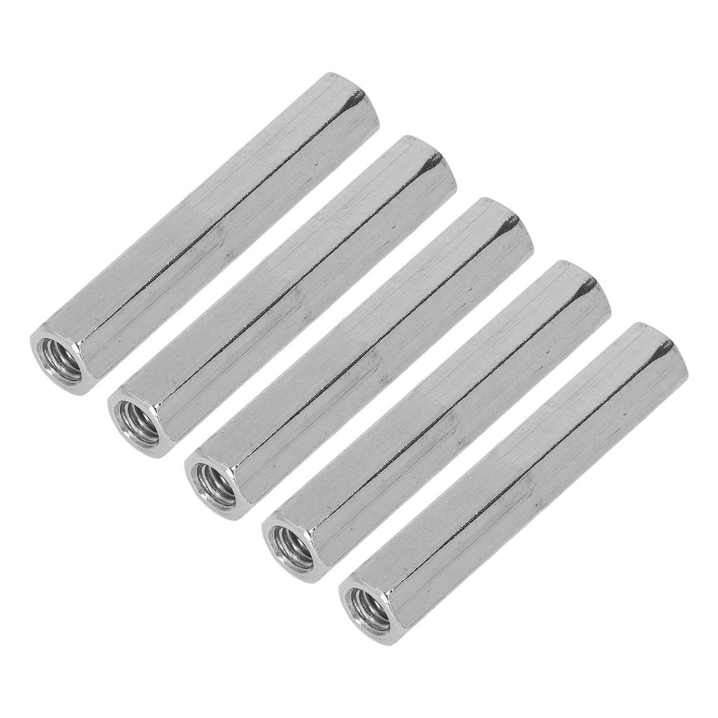 5 Stück Sechskant-Verbindungsmutter M8x1.25 75mm Länge 304 Edelstahl Sechskant-Verbindungsmuttern für Bolzenstiftschraube