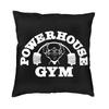 Powerhouse Gym Logo Kissenbezug 45x45cm Heimdekoration Druck Bodybuilding Fitness Wurfkissen für Auto Doppelseitig