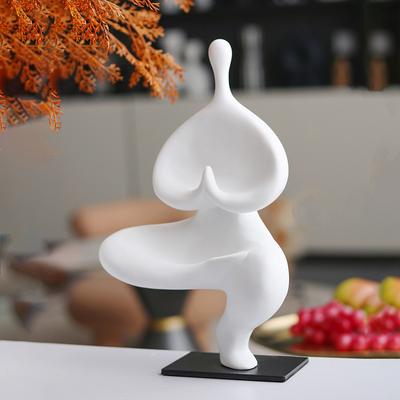 Nordic Yoga Figure Sculpture Ornaments Model Room Office Living Room Desktop Creative Modern Art Soft Decorations