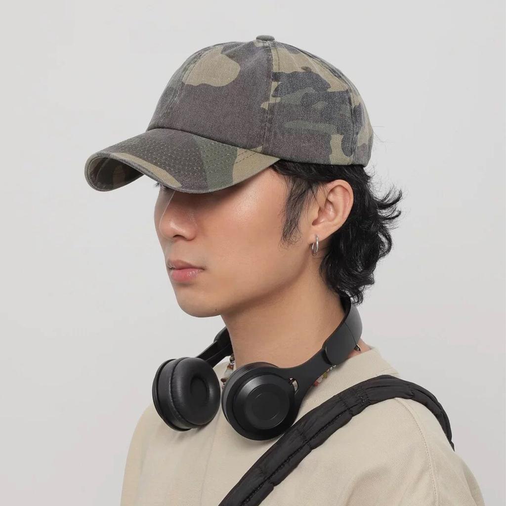 Amerikanische Retro Camouflage Baseballkappe für Herren und Damen Sonnenschutz Outdoor Taktisch Weiches Oberteil Retro Gewaschene Kappe