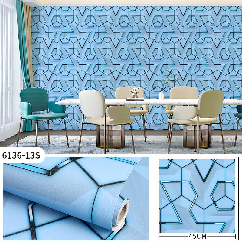 High-End Geometric 3D Wallpaper: Self-Adhesive, Waterproof, Moisture-Proof for E-sports or Home Decor