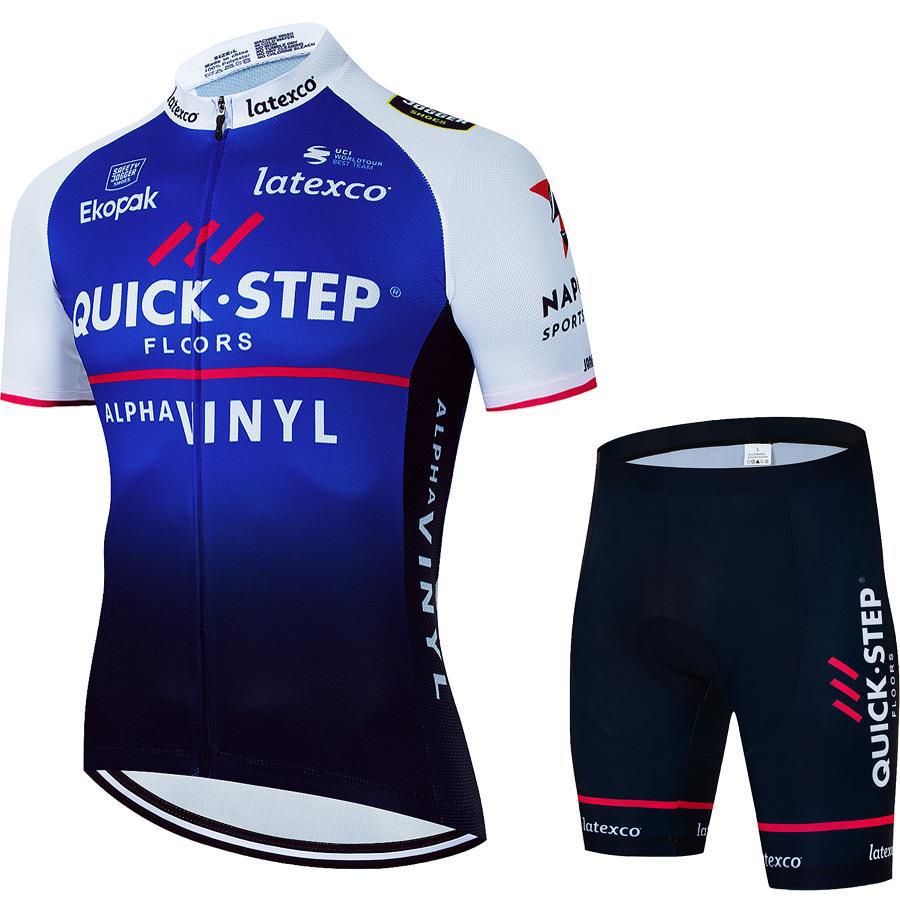 Summer New 2026 Summer Breathable Cycling Suit Set Quick Step Team Edition Cycling Suit Men's and Women's Short Sleeve Suit Strap Shorts Riding
