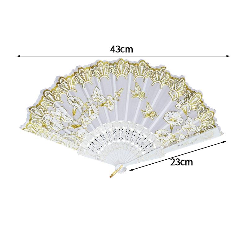 

Складной веер с цветочным принтом, ручные веера для рисования, декоративные веера в китайском стиле, веер для танцев, свадебная вечеринка, домашний декор