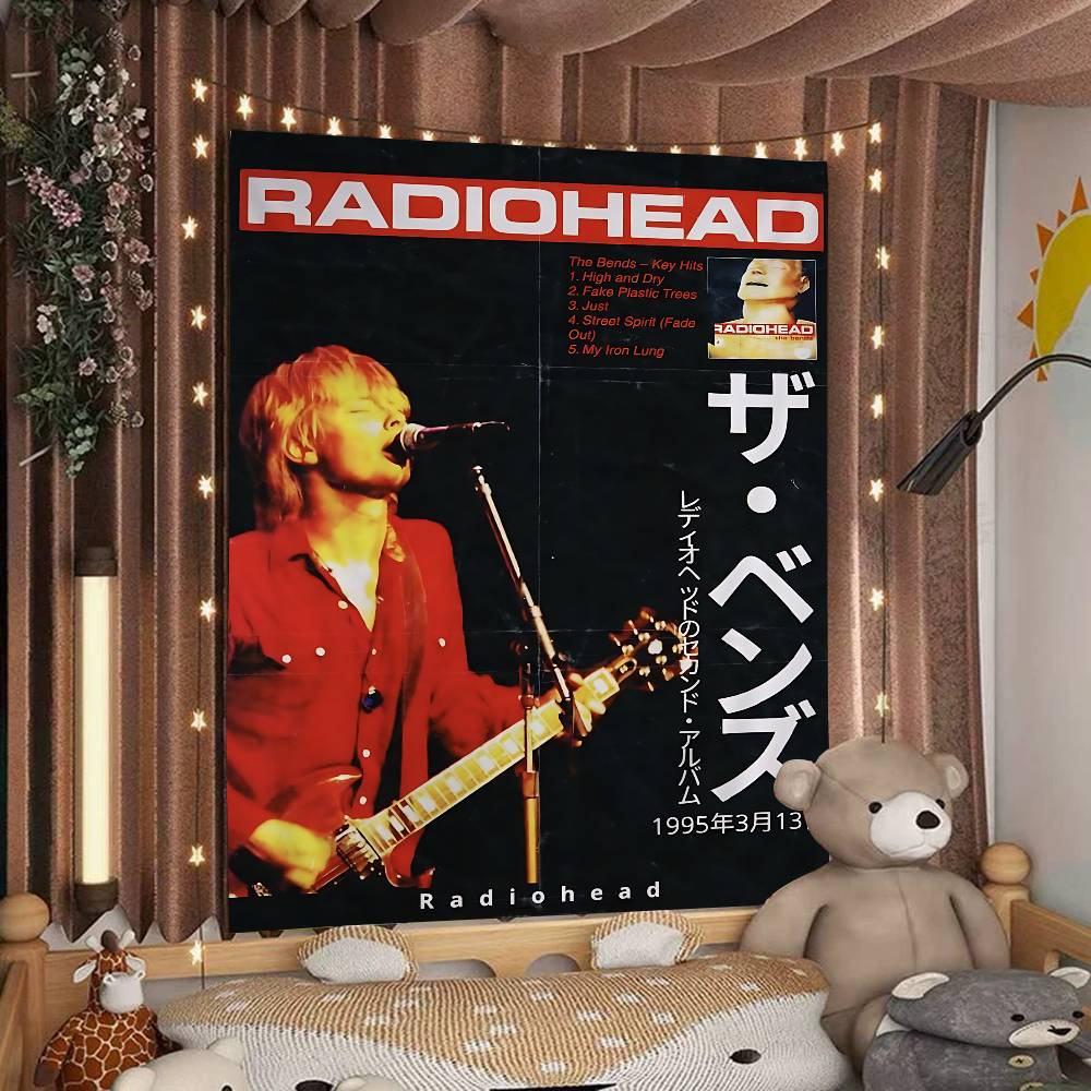 Rock Band R-Radiohead Colorful Tapestry Wall Hanging Bohemian Wall Tapestries Mandala Wall Art Decor
