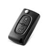 2 Buttons Flip Folding Key Case Blank Shell For Peugeot 107 207 307 307S 308 407 607 VA2/HU83 Blade