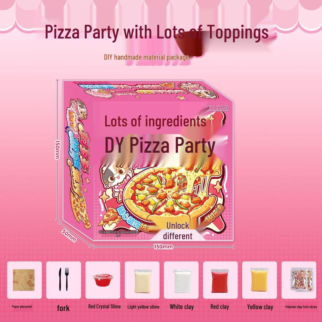 Handmade Stress Relief Pizza Clay Toy: DIY Educational Squeeze Fun