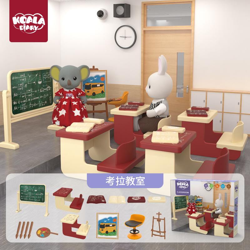 

1:12 Кукольный миниатюрный набор парт для класса Миниатюрная школьная парта Модель классной доски для мини-дома Аксессуары для школьной мебели