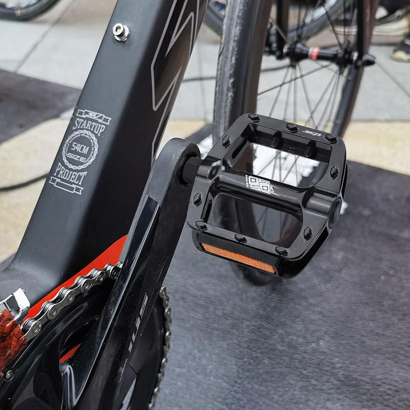 Yansıtıcı Yüzeyli Alüminyum Alaşımlı Bisiklet Pedalları Dağ Yolu Katlanır Bisikletler Pedal Seti Siyah Çift