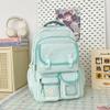 College style fresh and sweet candy color backpack girl multi-compartment large-capacity backpack