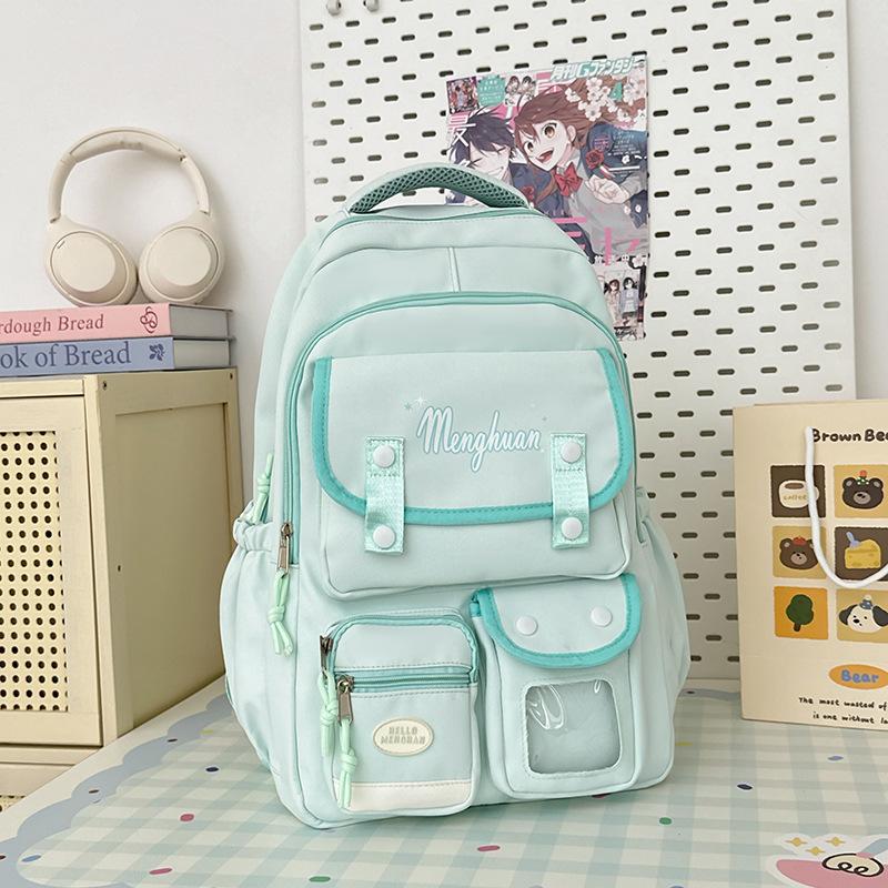 College style fresh and sweet candy color backpack girl multi-compartment large-capacity backpack