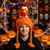 Thanksgiving Costume Accessory Plush Turkey Hat, Funny Trot Unique Decoration Novelty Headpiece for Women Men Holiday Celebration Dinner Outfit