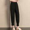 WoXue Women's 2025 Summer Elastic Waist Tapered Pants