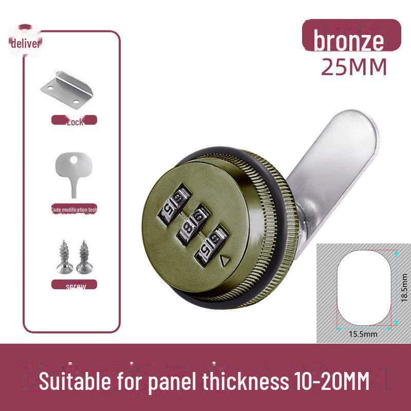 Zinc Alloy Mechanical Combination Cam Lock for File Cabinets, Electrical Boxes & Mailboxes