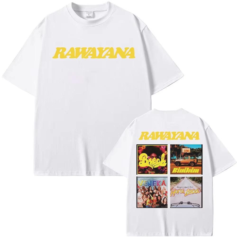 

2026 Band Rawayana Album Tour Cover Tshirts for Men Women Harajuku Hip Hop High Street T Shirt Pure Cotton Comfort Ins S