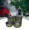 Compatible Outdoor Picnic Cooking Pot Set Lightweight Camping Hiking Cooking Utensils Set Camping Cookware Set