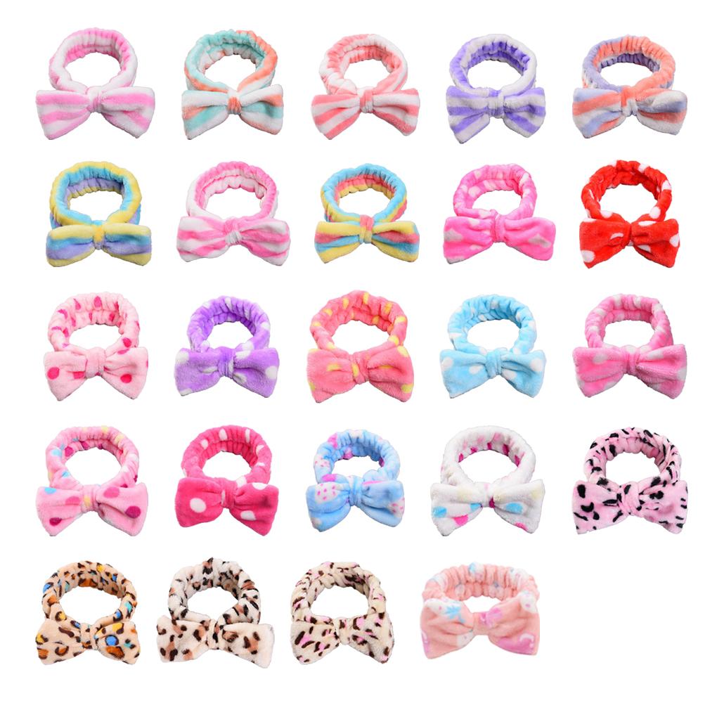 Stirnbänder Schleife Knoten Elastisch Verstellbar Flanell Schweißband Geknotetes Wickel Ornament Haaraccessoires Haarband für Gesichtswäsche